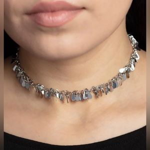 Silver Fringe Choker